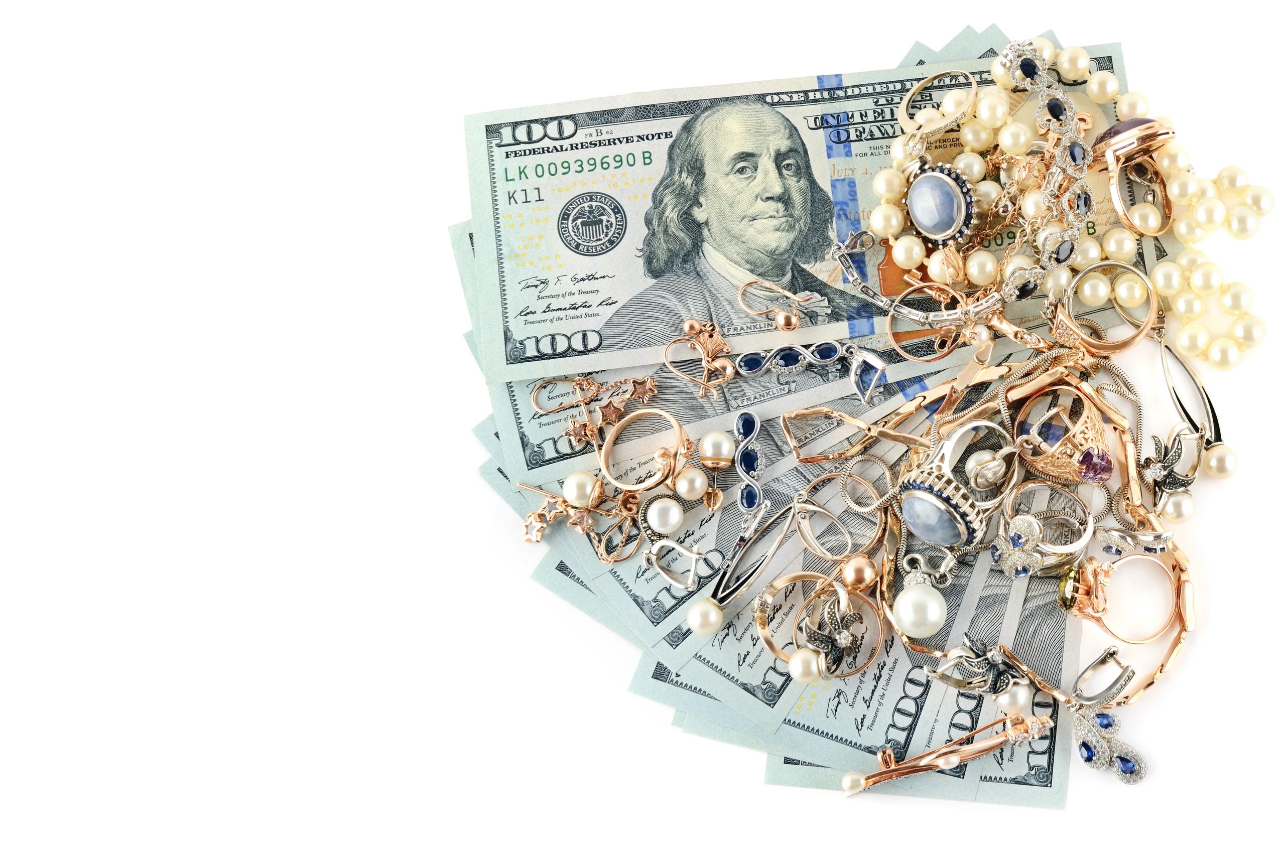 Jewelry and Cash